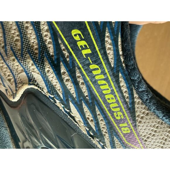 Asics Gel Nimbus 18 Running Shoes Men’s 10.5 US T600N Athletic Navy Light Grey main image 6